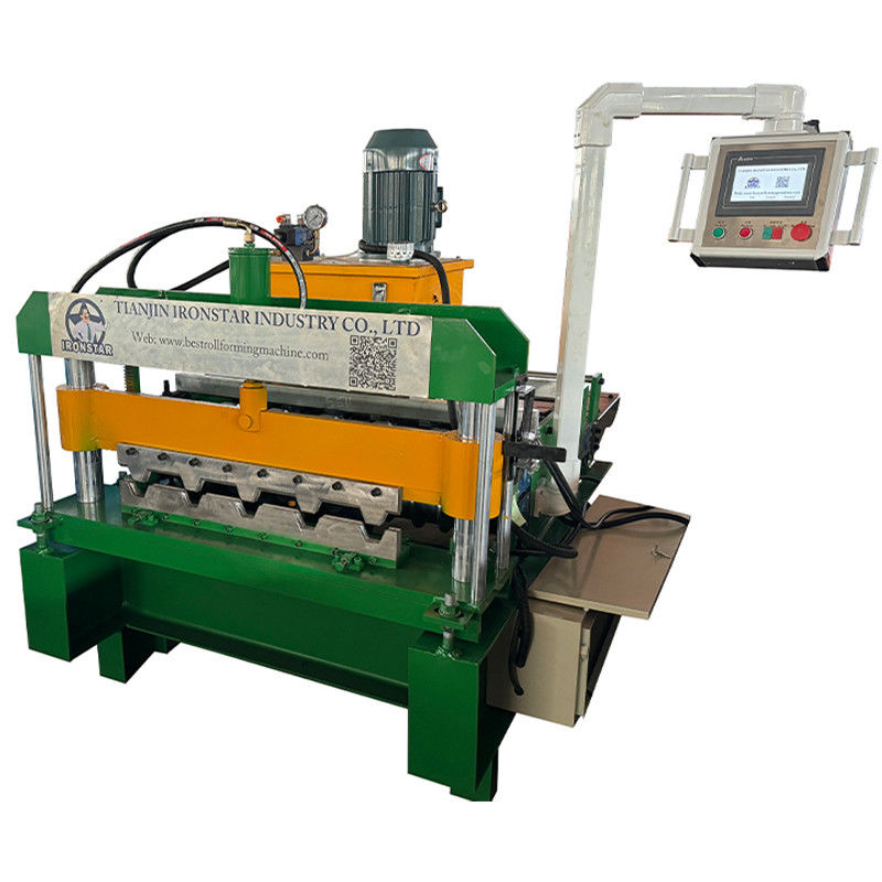IBR Crimping roof sheet roll forming machine working video in South Africa automatic Horizontal crimp machine Raw material: PPGI