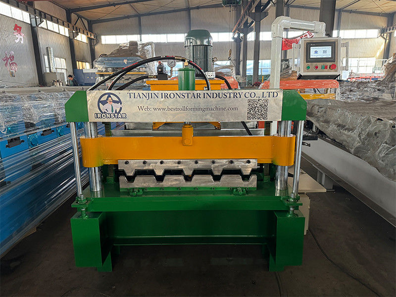 IBR Crimping roof sheet roll forming machine working video in South Africa automatic Horizontal crimp machine Raw material: PPGI