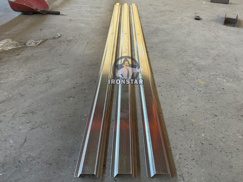 Omega profile roof batten roll forming machine in Egypt Top hat roll forming machine Raw material: Galvanized steel