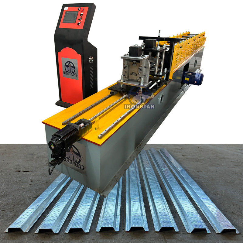 Omega profile roof batten roll forming machine in Egypt Top hat roll forming machine Raw material: Galvanized steel