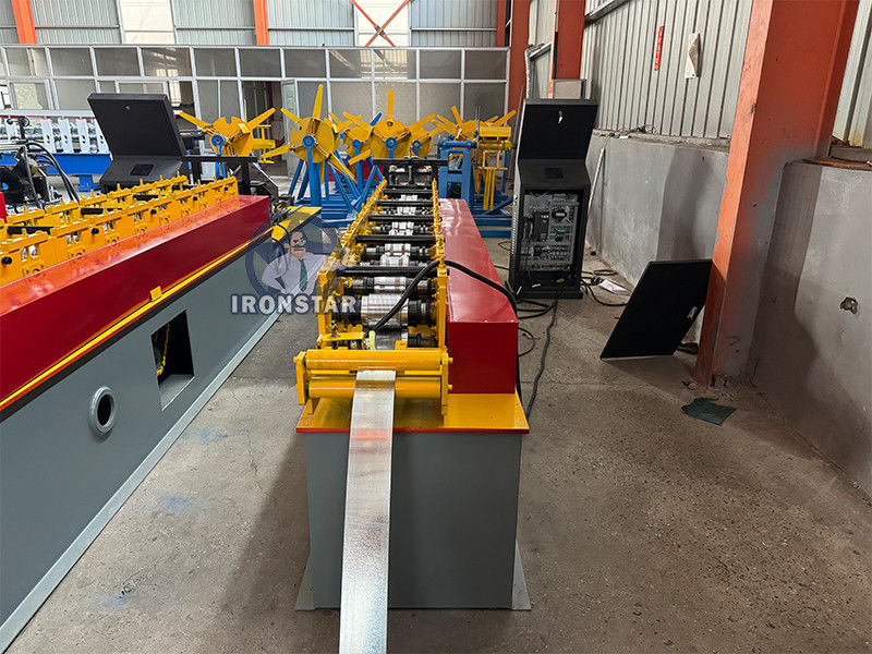 Omega profile roof batten roll forming machine in Egypt Top hat roll forming machine Raw material: Galvanized steel