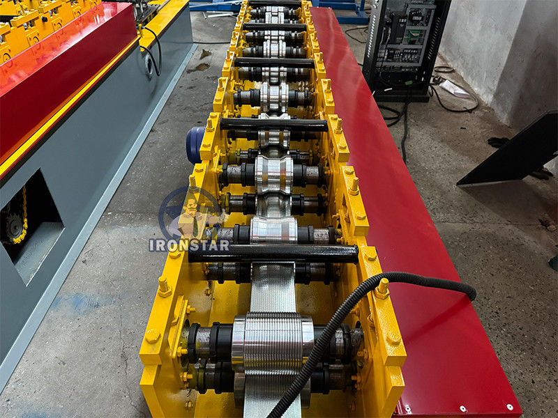 Omega profile roof batten roll forming machine in Egypt Top hat roll forming machine Raw material: Galvanized steel