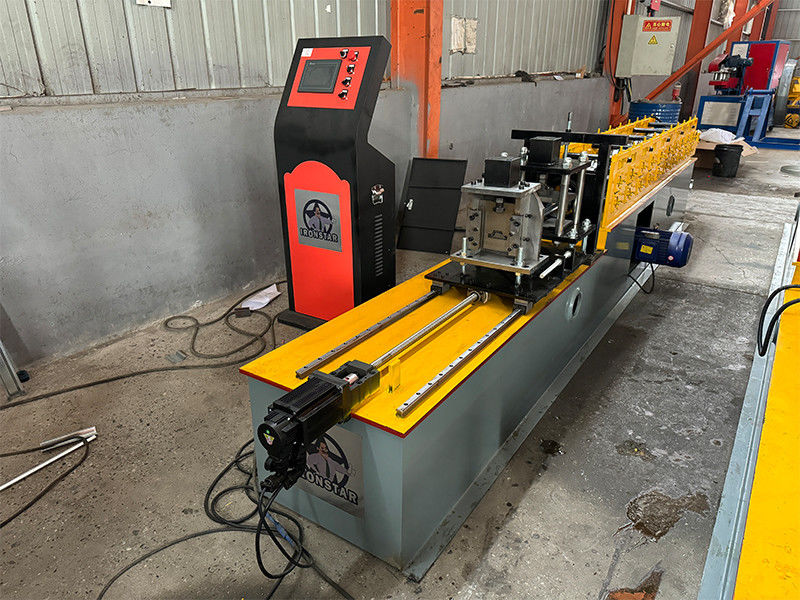 Omega profile roof batten roll forming machine in Egypt Top hat roll forming machine Raw material: Galvanized steel