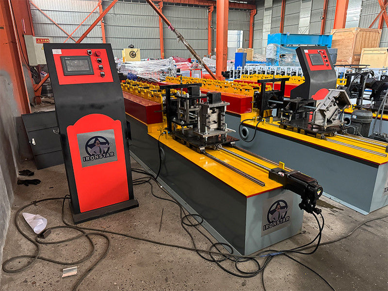 Omega profile roof batten roll forming machine in Egypt Top hat roll forming machine Raw material: Galvanized steel