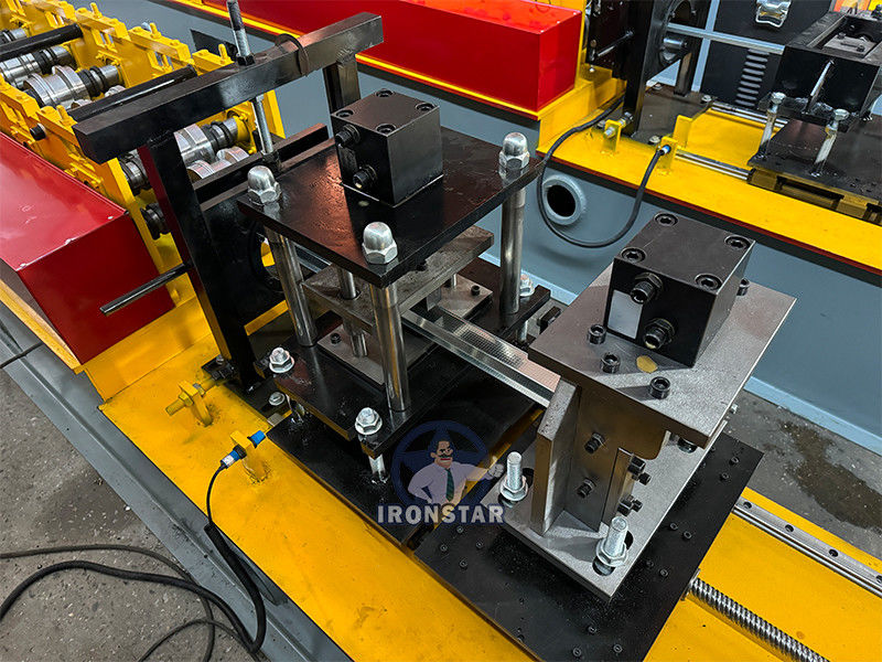Omega profile roof batten roll forming machine in Egypt Top hat roll forming machine Raw material: Galvanized steel
