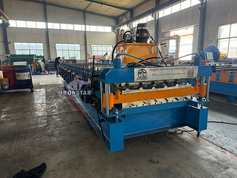 6 rib and 6 rib trapezoidal sheet double layer roll forming machine in America Double layer roll forming machine | double deck machine | 2 layer roll forming machine