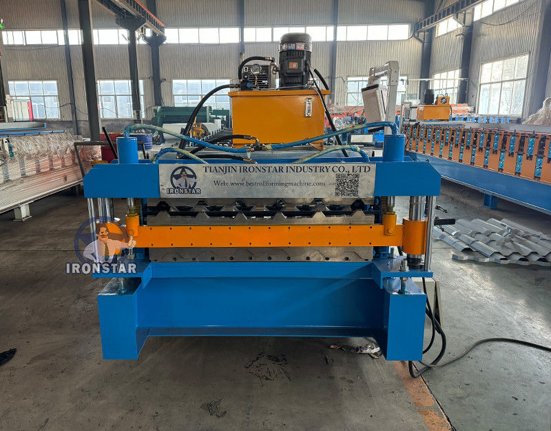 6 rib and 6 rib trapezoidal sheet double layer roll forming machine in America Double layer roll forming machine | double deck machine | 2 layer roll forming machine
