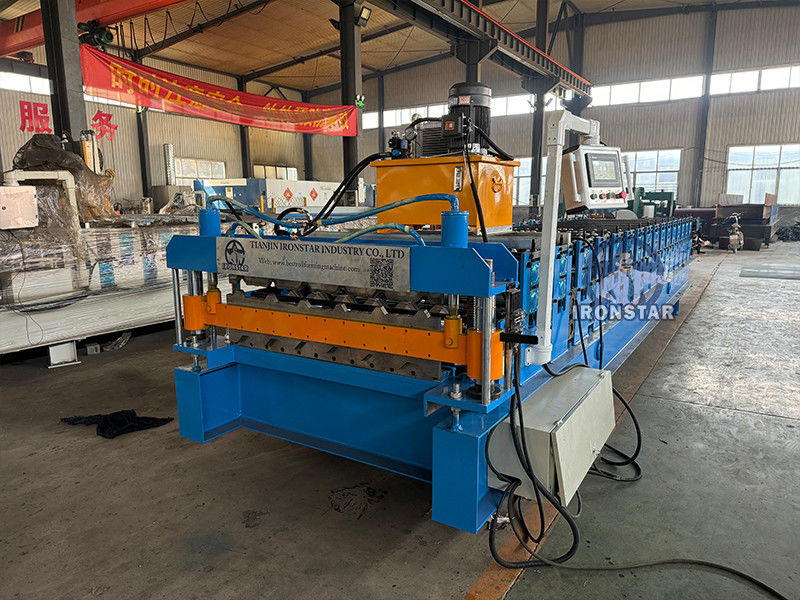 6 rib and 6 rib trapezoidal sheet double layer roll forming machine in America Double layer roll forming machine | double deck machine | 2 layer roll forming machine