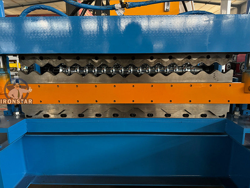 8 rib trapezoidal and corrugated double layer roll forming machine in America