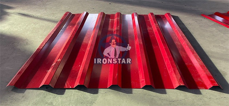 7 rib trapezoidal roofing sheet roll forming machine