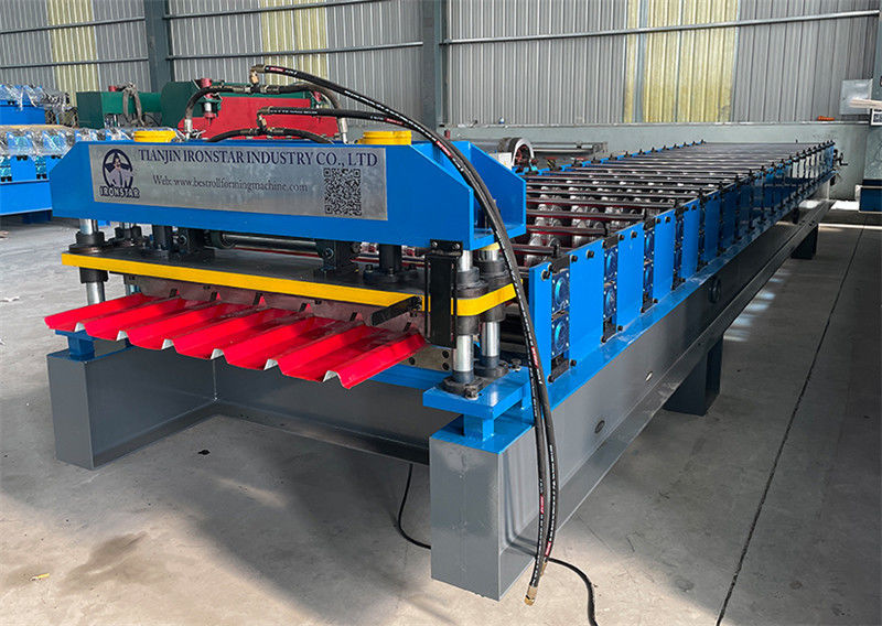 7 rib trapezoidal roofing sheet roll forming machine