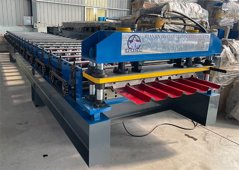 7 rib trapezoidal roofing sheet roll forming machine