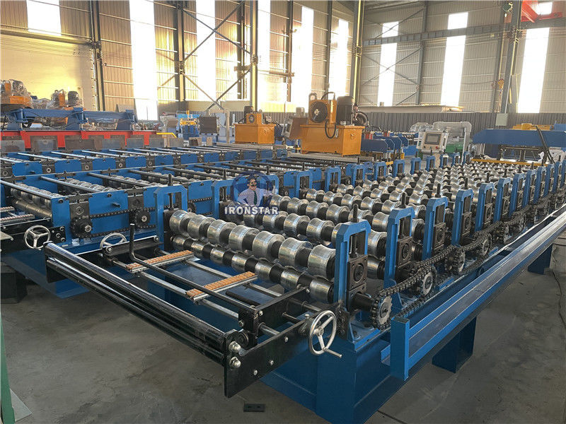 7 rib trapezoidal roofing sheet roll forming machine