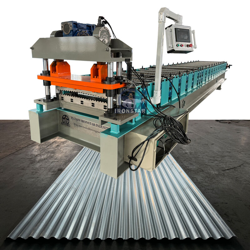 “Ironstar Japan Standard 600/630/660mm Corrugated Roof Panel Roll Forming Machine Automatic Metal Wave Roof Tile Making Machine”