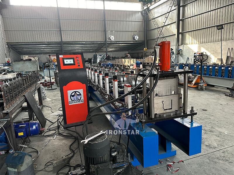 “Azerbaijan Standard Automatic Water Gutter Roll Forming Machine, Galvanized Steel Rain Gutter Making Machine, Durable Drainage Gutter Profile Roll Former with Stable Performance”