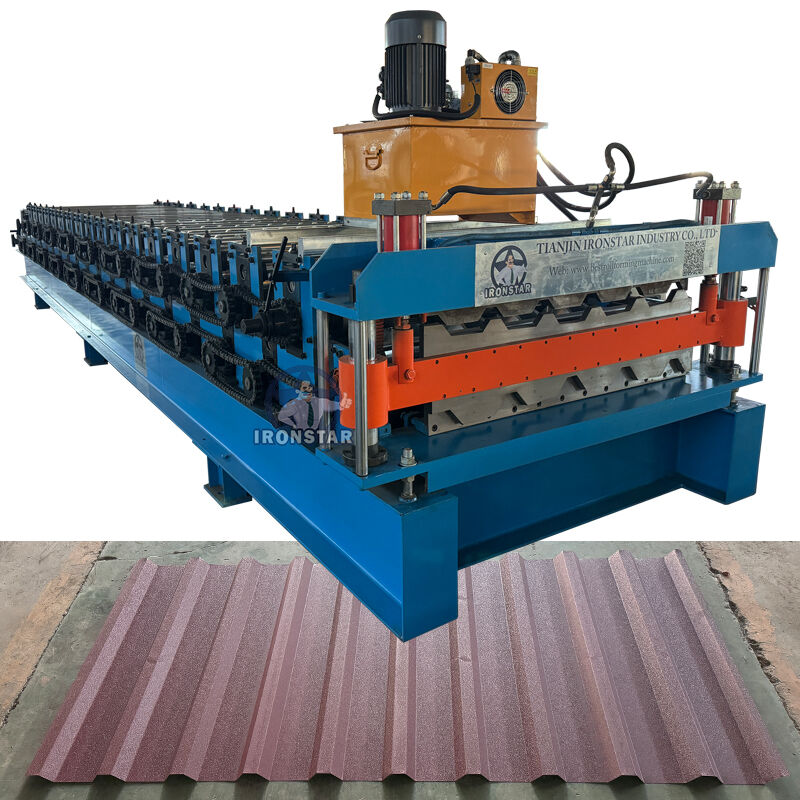 “5 Rib 7 Rib Double Deck 750 Roof Sheet Roll Forming Machine Automatic Trapezoidal Metal Roofing Sheet Roll Former Machine for Malaysia Roof Panel Production Line High Efficiency ”